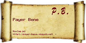 Payer Bene névjegykártya